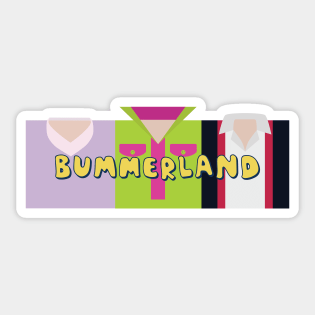 AJR "Bummerland" Display Strip 2 Sticker by NoahStDesigns